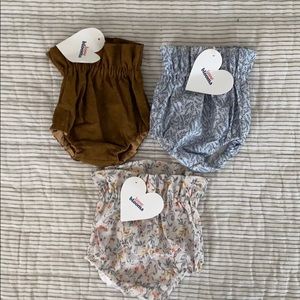 0-3mo and 3-6mo baby bloomer bundle